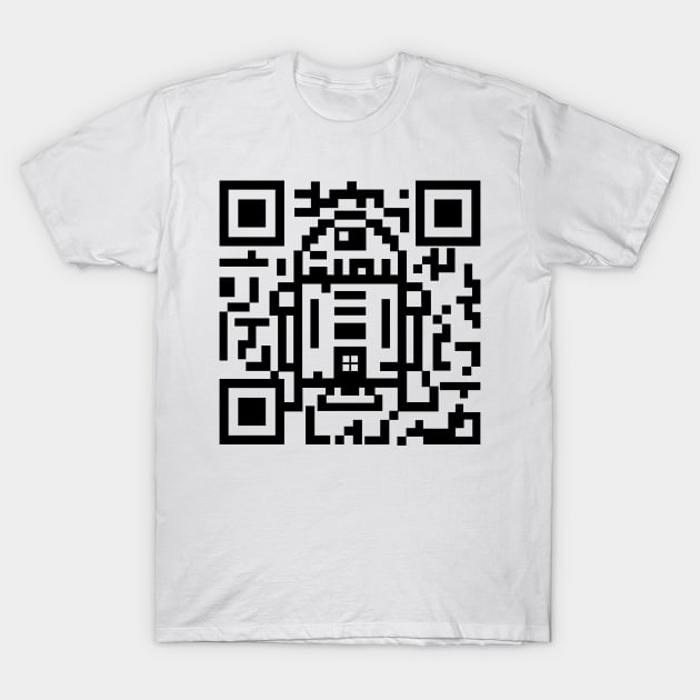 QR Droid Code T-Shirt by inkonfiremx